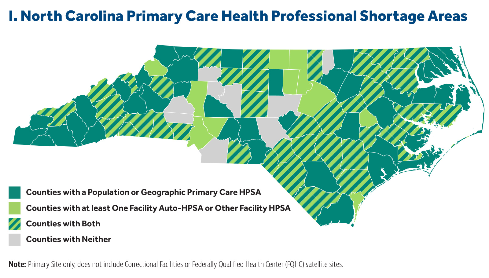 North Carolina Primary Care Health Professional Shortage Areas